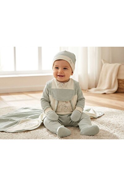 Gaye Unisex Ki̇nd Embroidered 10-Piece Hospital Discharge Bodysuit Set - 100%...