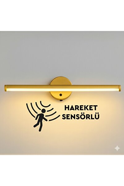 ENMA STORE Sök-Tak Sensörlü Gold Günışığı Yapışkanlı Pilli Led Aplik 38cm
