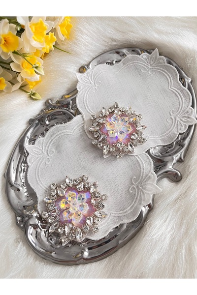 KUMSAL ÇEYİZ 2 Adet Sunumluk,Kahve Sunum Peçetesi,Sunum Peçetesi,Kahve Peçetesi