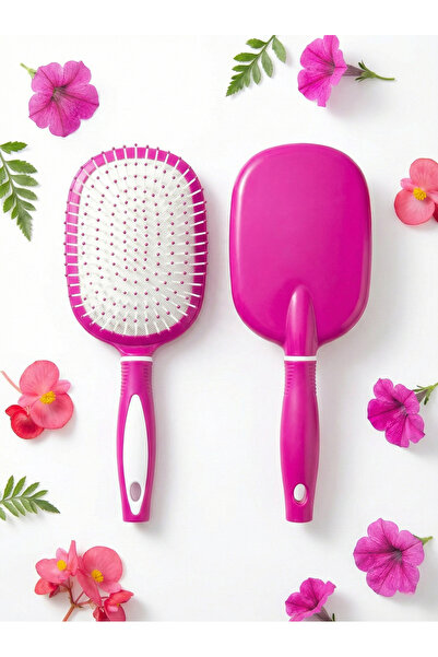 Rayan & Hoor Style Cutie Premium Soft Tip Vibrant Fuchsia Hairbrush 🌺 💖