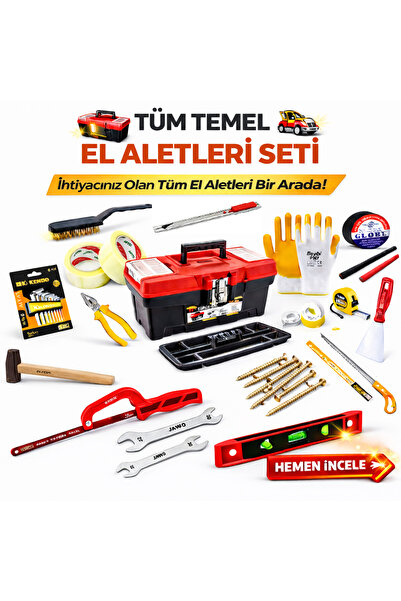 Civtex 240 Parça Takım Çantası Vida ve Dübel Dahil Profesyonel El Aletleri Seti