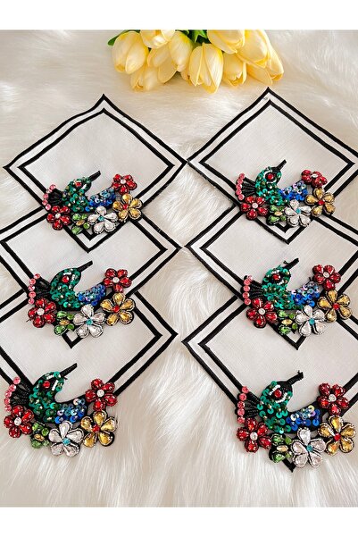 KUMSAL ÇEYİZ 6 Adet Sunumluk,Kahve Sunum Peçetesi,Sunum Peçetesi,Kahve Peçetesi