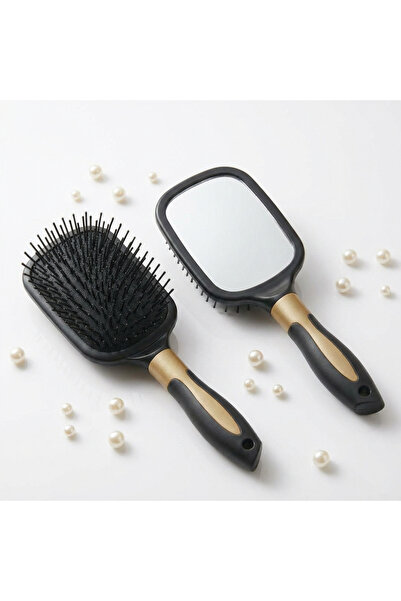 Rayan & Hoor Style Cutie Premium Mirrored Gold Detailed Luxury Hair Brush 💛 ✨