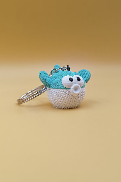 Rodopiva Breloc cu model de pește-balon tricotat (plastic)