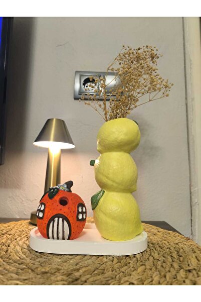 LOTUShediyelik001 portakal tütsülük limon vazo dekoratif set