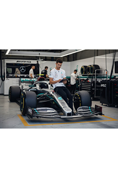 niceworkbynicehands Formula 1 Mercedes Team 2026 Motorsport White Oversize Pr...