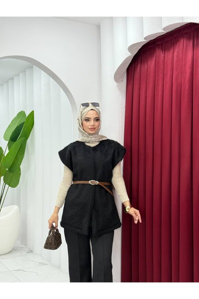 ALLİNOFFİCİAL Belted Fishbone Cashmere Vest
