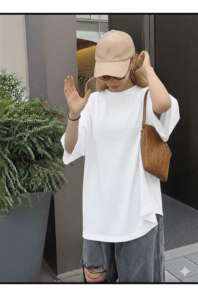 New Shine Solid Color White T-Shirt