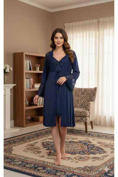 LaFont Women's nightgown, complete 3-piece set, elegant and feminine design