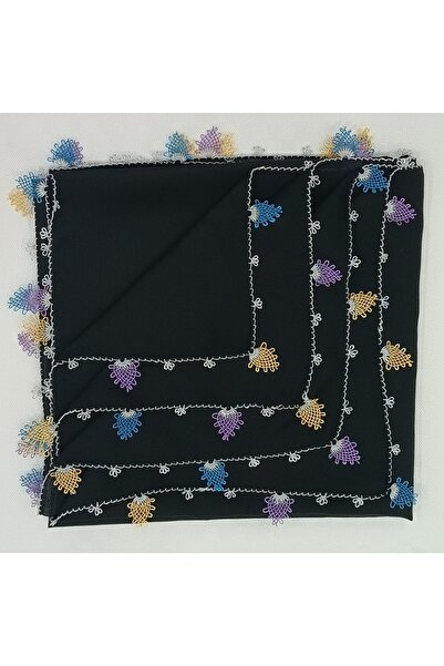 REYYAN El Yapımı, Siyah Renkli Kenarlı İğne Oyası Tülbent -Çeyizlik & Hediyel...