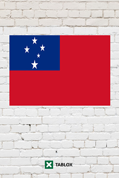 TABLOX Drapelul țării Samoa Tablou decorativ Tablou din lemn MDF Semn stradal...