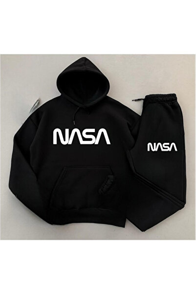 HerTarzınTrendi Nasa Printed 2-Piece Casual Tracksuit Set That Is Both Sporty...