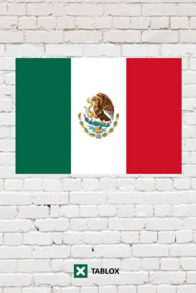TABLOX Drapelul țării Mexicului Tablou decorativ Tablou din lemn MDF Semn str...