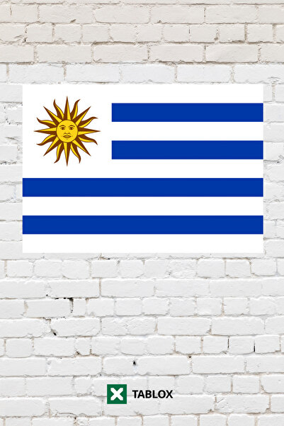 TABLOX Drapelul Uruguayului Tablou decorativ cu steagul Țării Tablou din lemn...