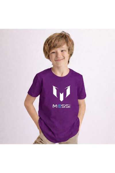 New Shine Tricou pentru copii mov cu imprimeu Messi