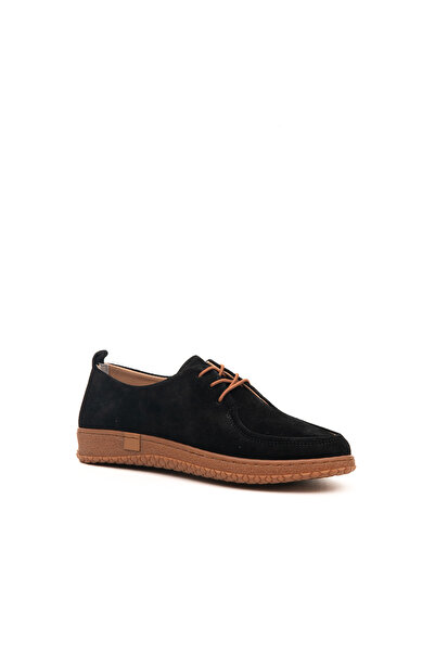 VENZA Genuine Leather Haliç Series Black Suede Women's Loafer