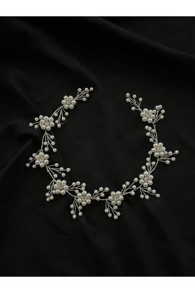 ERYA aksesuar Pearl Flower Bridal Crown Handmade Elegant Hair Accessory Wedding Engagement