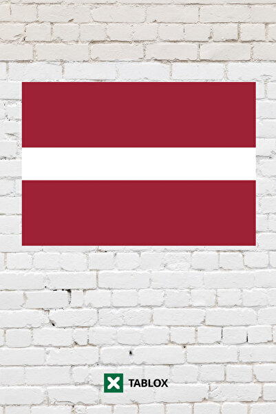 TABLOX Drapelul Țării Letoniei Tablou decorativ Tablou din lemn MDF Semn stra...