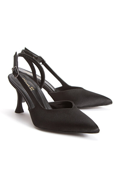 Melvoria Women's Pointed Toe Open Back Buckle Elegant Stiletto Heeled Shoes