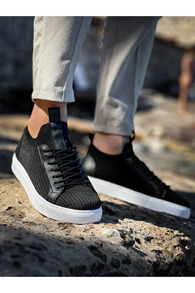 USLUCAN ALIŞVERİŞ Kb-112 Kuback Black Knitwear Lace-Up Casual Men's Shoes