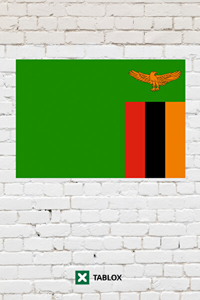TABLOX Drapelul țării Zambia Drapel Tablou decorativ Tablou din lemn MDF Semn...