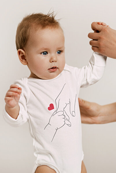 LilJoy Organic 100% Cotton Family Themed Printed Short Sleeve Baby Bodysuit w...