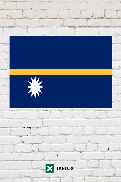 TABLOX Drapelul țării Nauru Tablou decorativ Tablou din lemn MDF Semn stradal...