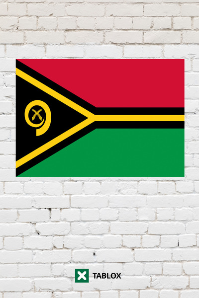 TABLOX Drapelul țării Vanuatu Tablou decorativ Tablou din lemn MDF Semn strad...