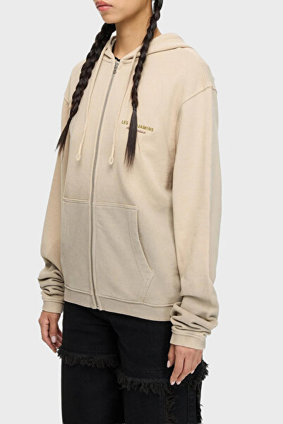 LES BENJAMINS Logo Detailed Back Design Cotton Regular Fit Hooded Sweatshirt ...