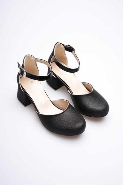 EZOM Children's Evening Dress Black Shiny Shoes