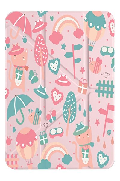 Fogy Huawei MatePad 11.5S 2025 Uyumlu için Kılıf Üçgen Desenli Katlanır Kalem...