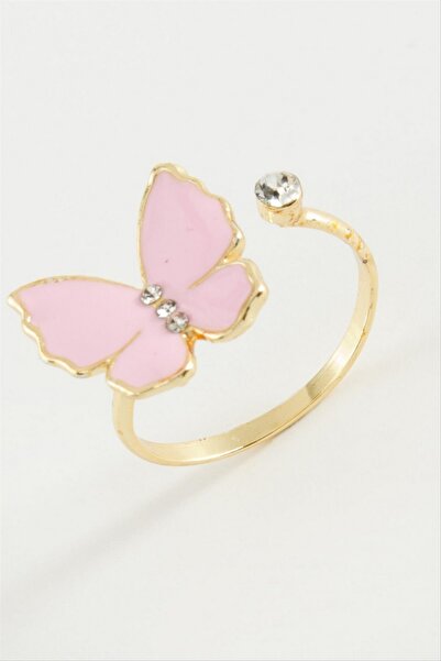 ZERO LAND Storozde Butterfly Stone Enamel Ring (11437) - Yellow