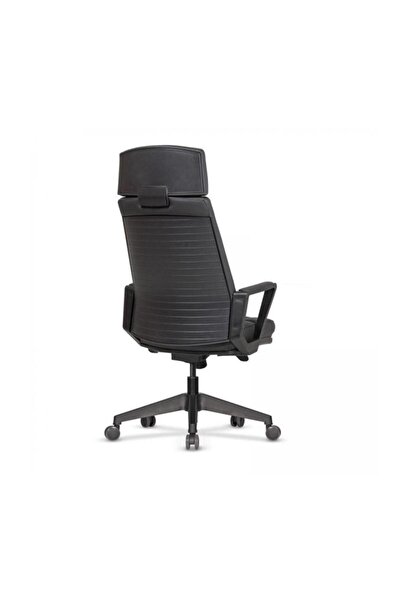 KRONSIT Scaun managerial VIVA, spatar inalt tapitat, cotiere cromate, baza cu roti, negru