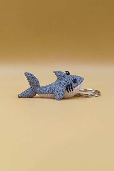 Rodopiva Breloc cu model împletit rechin gri (plastic)