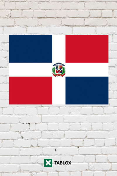 TABLOX Dominican Republic Flag Decorative Painting Mdf Wooden Painting Street...