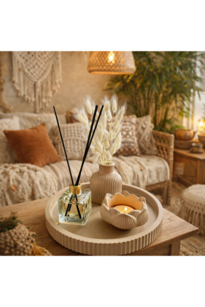 Sisay Home Premium Dekoratif Tepsi Seti | Tealight Mumluk – Oda Kokusu – Vazo...