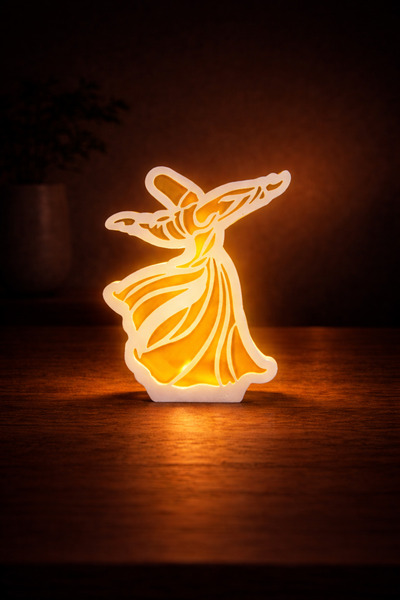 Root Made Semazen Tasarımlı Ev ve Ofis Dekoru - Ramazan Temalı Tealight Mumlu...