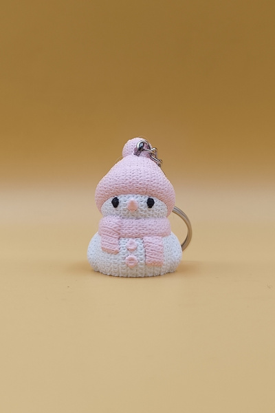 Rodopiva Breloc cu model de om de zăpadă tricotat (plastic)