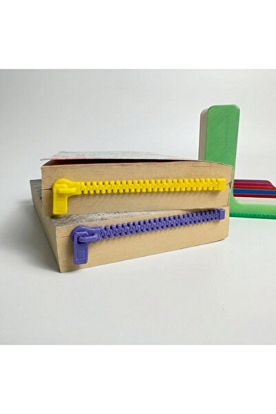 Atatuğ Hediyelik 3D Design Colorful Zipper Bookmark - Fun and Functional Read...