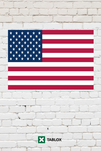 TABLOX United States Flag Decorative Painting Mdf Wood Painting Street Sign G...