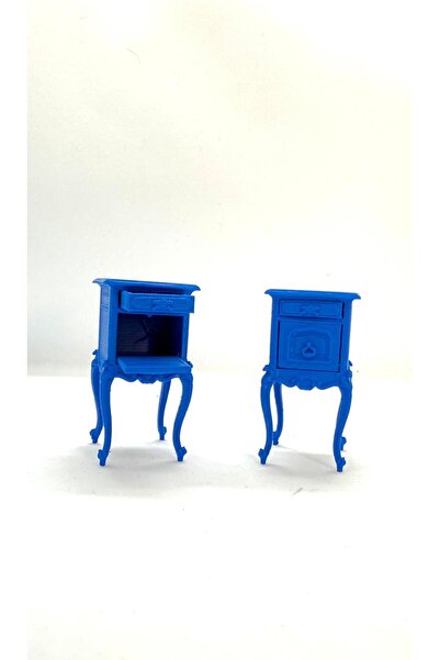 troyaart3d Minyatür Mavi Komodin Seti (2’li) – Dekoratif Bebek Evi | Diorama ...