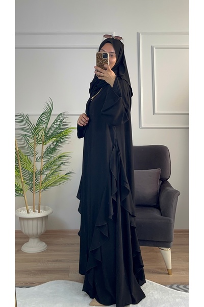 Morana tasarım Medine ipeği fermuarlı Leyla ferace