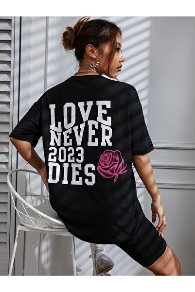 Mythologie Ljubav nikada ne umire 2023 T-shirt - crna, Štampano, okrugla krag...