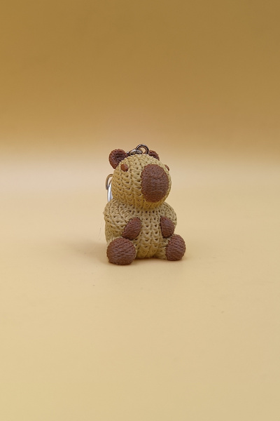 Rodopiva Breloc Capybara cu model tricotat (plastic)