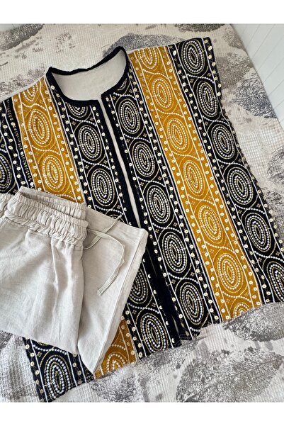 Young&Rich بدله كتان من قطعتين suit vest +pants
