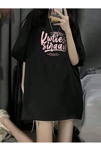 Mythologie Μπλουζάκι Kwties - Μαύρο με στάμπα, μεγάλο μέγεθος, με λαιμόκοψη π...