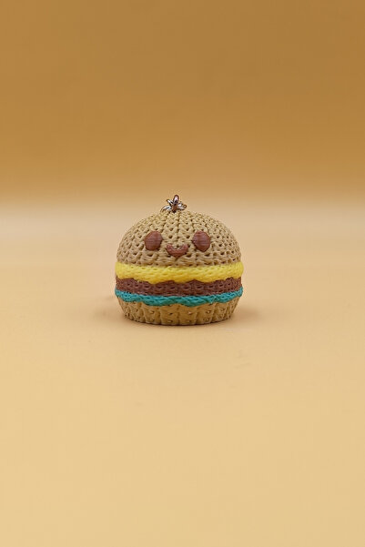 Rodopiva Breloc Hamburger cu model tricotat (plastic)