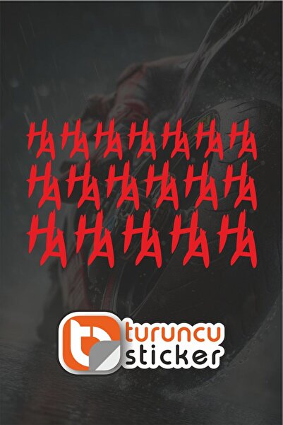 Turuncu Sticker Ha Ha Ha Sticker Label 18 Pcs 20X13 cm - Vehicle - Motor - La...