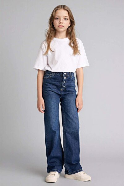 DeFacto Wide Leg Jean Trousers for Girls G9585A826Sp