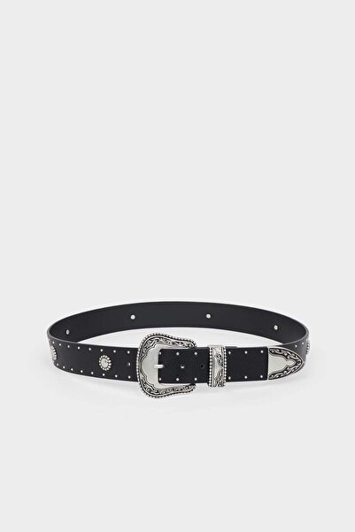 DeFacto Women's Animal Print Rectangular Buckle Faux Leather Casual Belt G733...